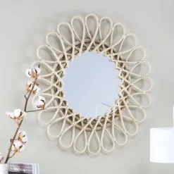 Aik Miroir 60d rotin naturel
