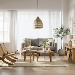 Amaia Ensemble de 2 tables basses en bois massif de manguier