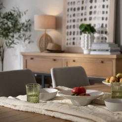 Amaia Table à manger rectangulaire en bois massif de manguier et métal