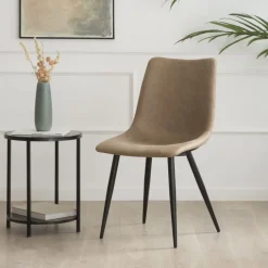 Belmont Chaise rembourrée camel