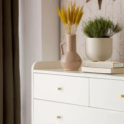 Berna Commode en bois laqué blanc
