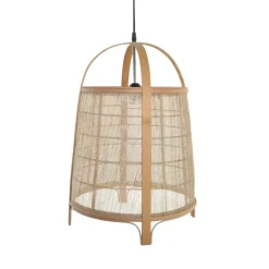 Bety Lustre en bambou lin naturel marron