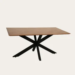 Bridger Mesa de comedor rectangular de madera y metal
