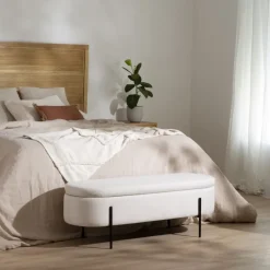 Brisbane Banque décoffrage avec rangement rembourré beige