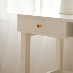 Ceilan Bureau en laqué blanc avec tiroir