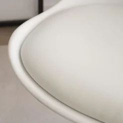 Christie Chaise de bureau blanche &agrave; roulettes
