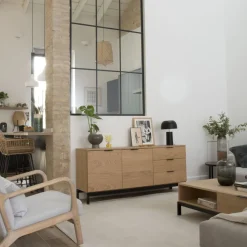 Coimbra Buffet haut en bois et métal