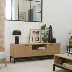 Coimbra Meuble tv en bois et métal