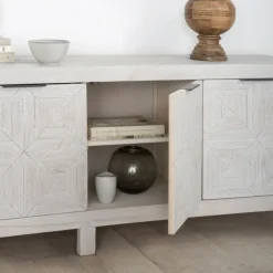 Cuzco Buffet bas en bois massif blanc wild