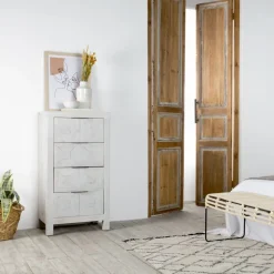 Cuzco Commode en bois massif blanc wild