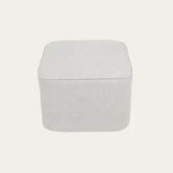Dominique Puf de sal&oacute;n cuadrado tapizado beige