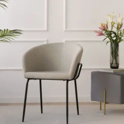 Dresde Chaise rembourrée beige