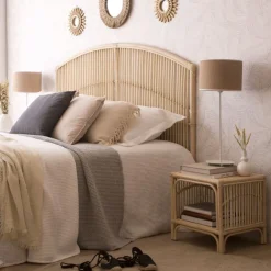 Elle T&ecirc;te de lit en rotin naturel pour lit de 150 et 160