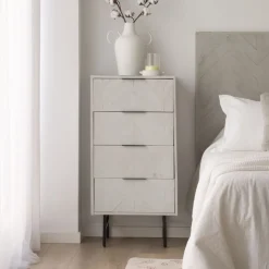 Enzo Symphonier en bois massif et métal couleur blanc wild