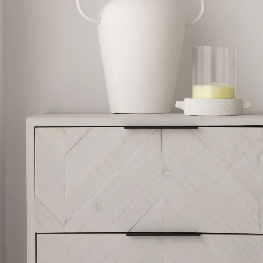 Enzo Symphonier en bois massif et métal couleur blanc wild
