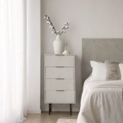 Enzo Symphonier en bois massif et métal couleur blanc wild