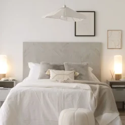 Enzo Tête de lit en bois massif pour lit de 150 et 160 blanc wild