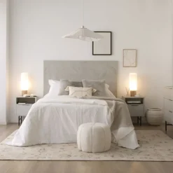 Enzo T&ecirc;te de lit en bois massif pour lit de 150 et 160 blanc wild