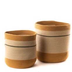 Ertam Ensemble de 2 paniers en coton