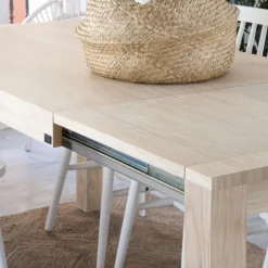 Gael Table à manger extensible rectangulaire 160/210 en bois couleur naturelle