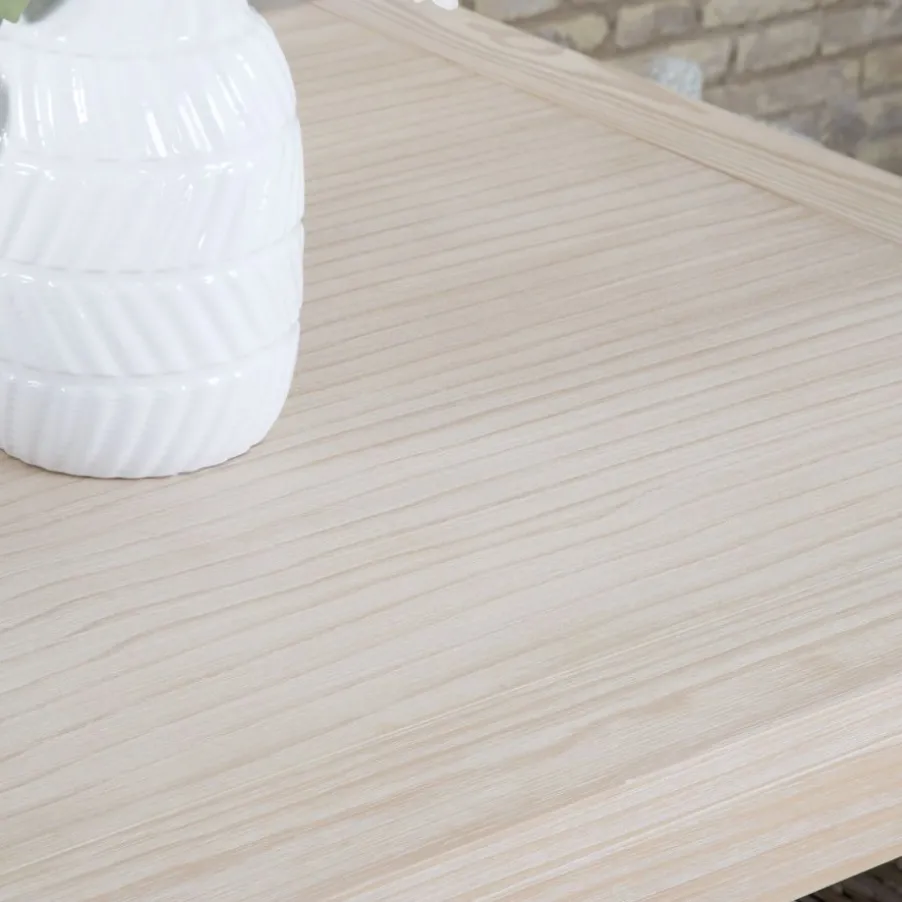 Gael Table à manger extensible rectangulaire 140/190 en bois couleur naturelle
