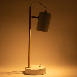Glame Lampe de table en ciment et métal