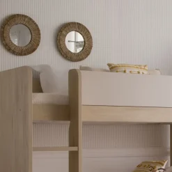 Hansel Lit superposé avec lit gigogne pour matelas de 90x190 avec échelle &agrave; gauche
