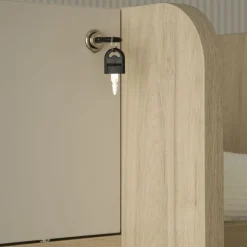 Hansel Lit superposé avec lit gigogne pour matelas de 90x190 avec échelle &agrave; gauche