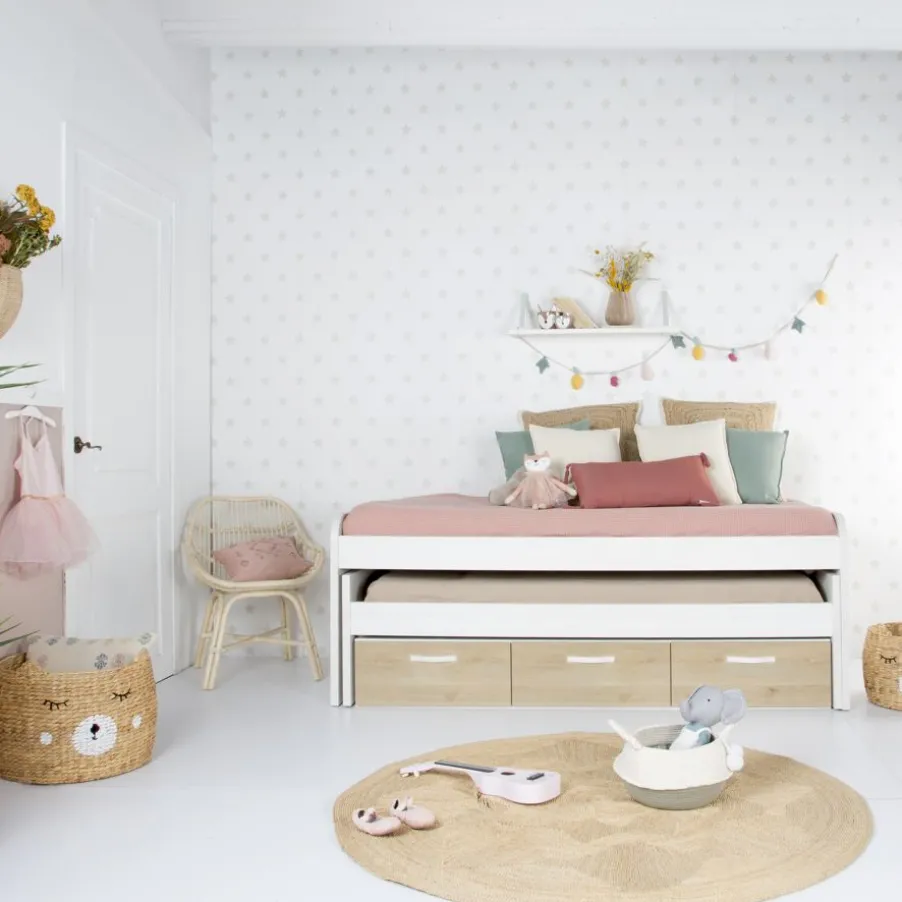 Hansel Lit superposé avec tiroirs pour matelas de 90