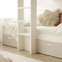 Hansel Train avec 2 lits et rangement à droite pour matelas de 90x190