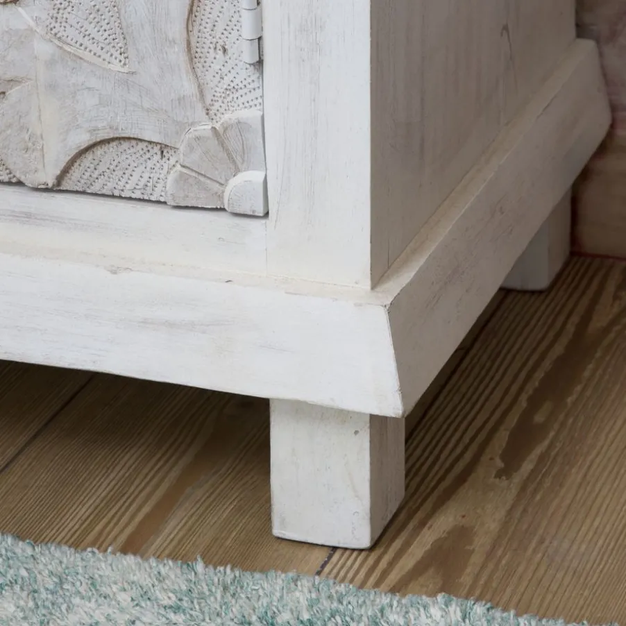 Indira Armoire en bois massif sculpté de manguier