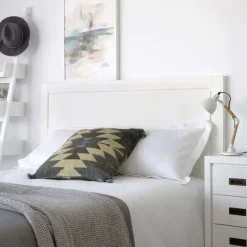 Kehra Tête de lit pour lit de 150 et 160 laqué en blanc