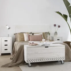 Kehra T&ecirc;te de lit pour lit de 150 et 160 laqué en blanc