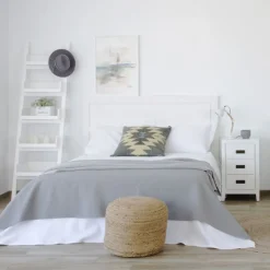 Kehra Tête de lit pour lit de 150 et 160 laqué en blanc