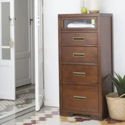 Kenia Commode en bois de teck en couleur
