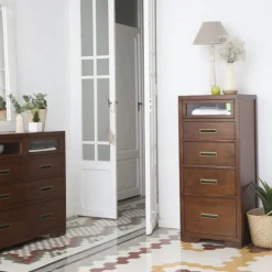 Kenia Commode en bois de teck en couleur