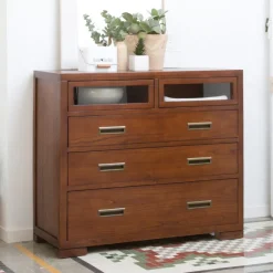Kenia Commode en bois couleur teck