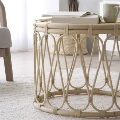 Kiev Table d'appoint en rotin naturel