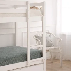 Kivu Lit avec lit gigogne laqué blanc pour matelas 90x190