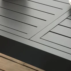 Kunes Table de jardin extensible carrée 90/180 en aluminium