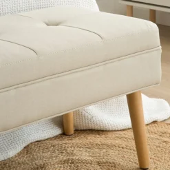 Lean Banc rembourré beige