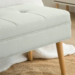 Lean Banc rembourré gris