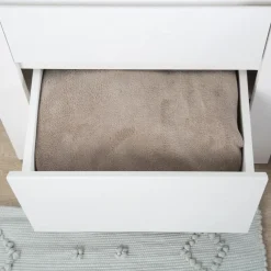 Liland Table de chevet laqué en blanc