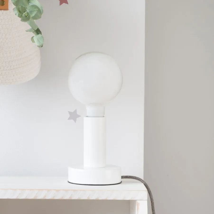 Lille Lampe table blanc-câble anthracite