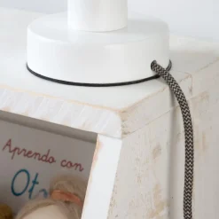 Lille Lampe table blanc-c&acirc;ble anthracite