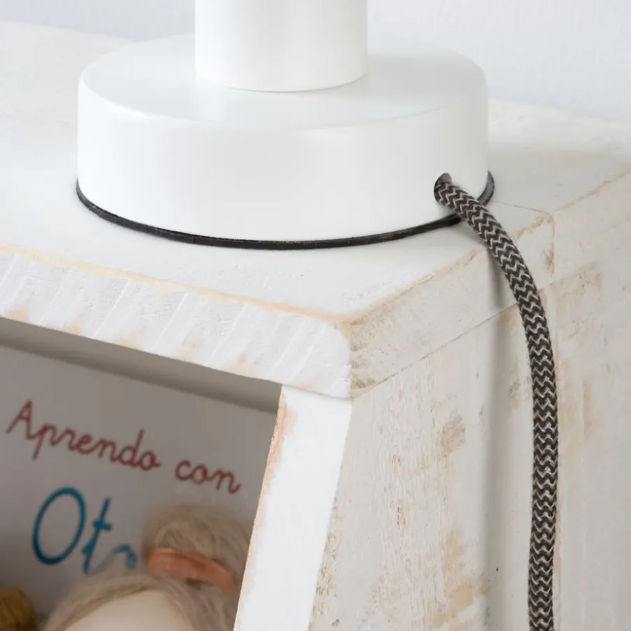 Lille Lampe table blanc-câble anthracite