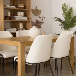 Liv Chaise bouclette blanc