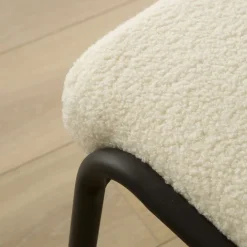 Liv Chaise bouclette blanc