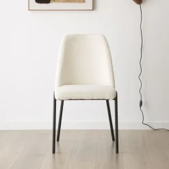 Liv Chaise bouclette blanc