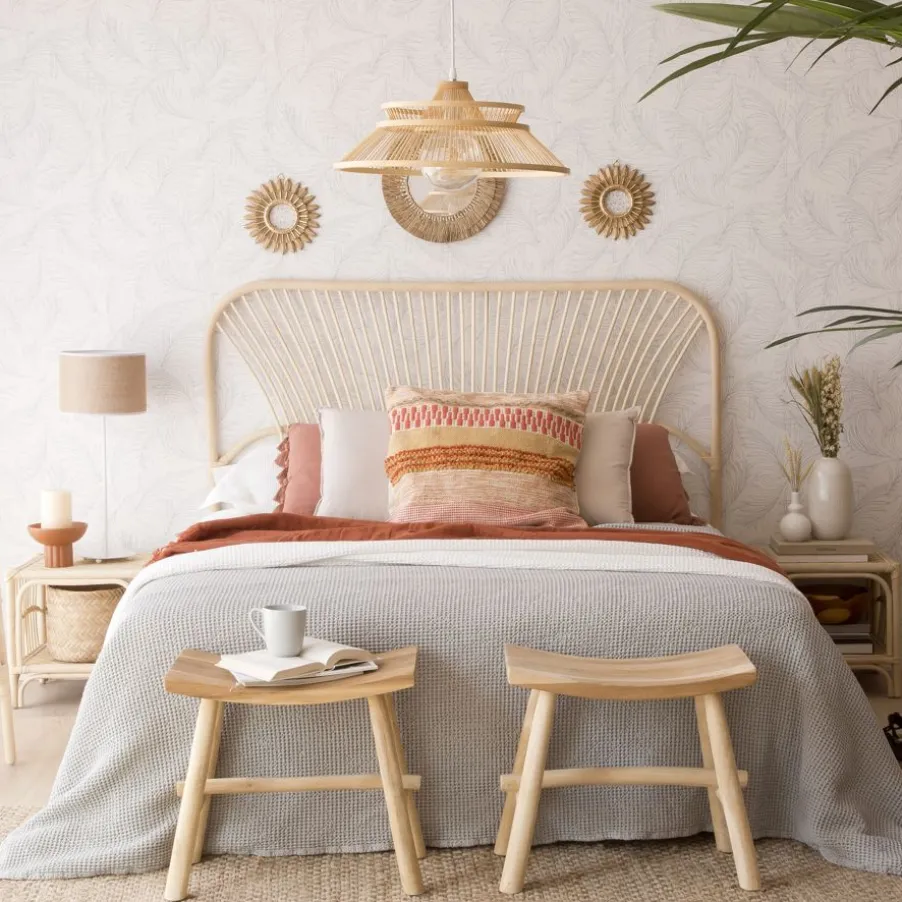 Lux Tête de lit en rotin naturel pour lit de 150 et 160